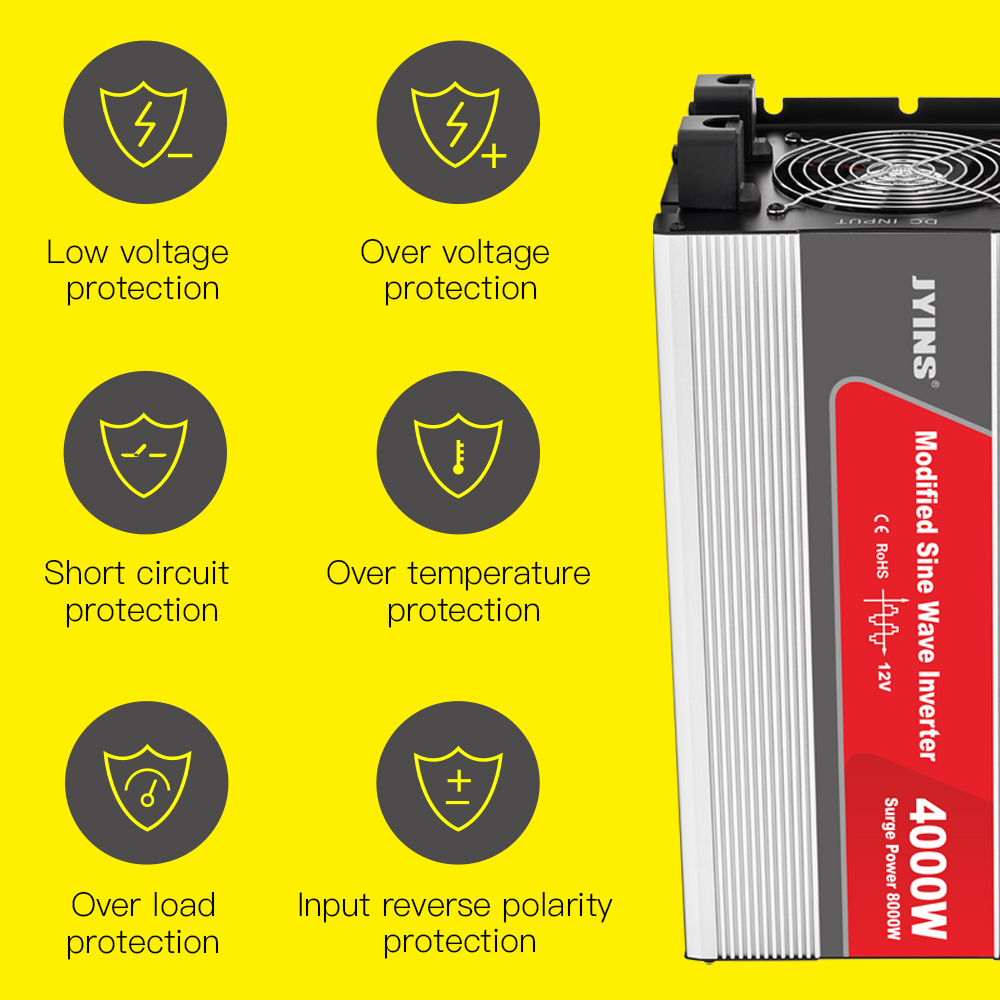 Inverter de onda sinusoidal modificada de 4000W DC a AC modificado